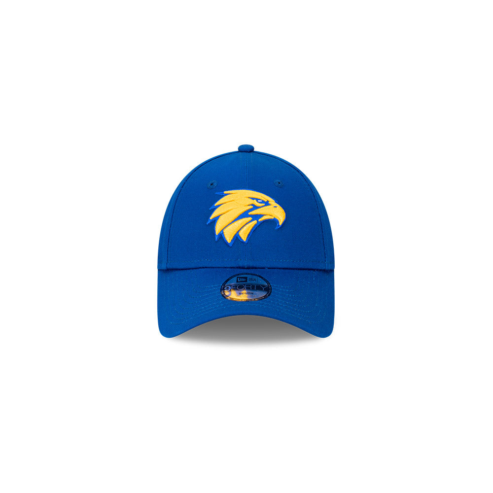 West Coast Eagles Kids Hat - AFL Official Team Colour Blue 9Forty Kids Strapback Cap - New Era